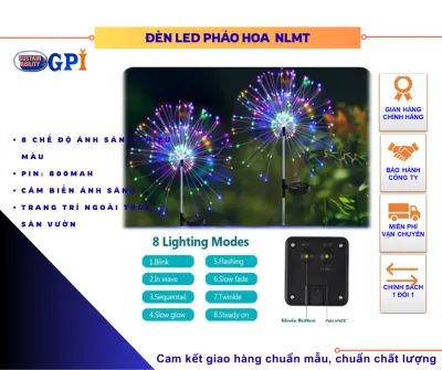 Đèn led pháo hoa Năng lượng mặt trời Trang Trí Giáng Sinh Cho Gia Đình Đèn Màu Mơ Ước Đèn Dải RGB 5050