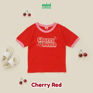 Minicottons Graphic Tshirt Cherry Kaos Grafis Ceri Baju Anak Perempuan 2-12 Tahun
