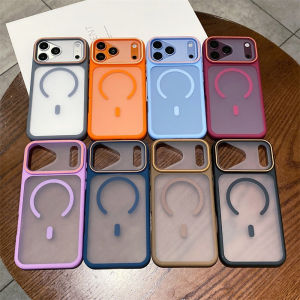 Luxury Matte Translucent For Magsafe Case For iPhone 18 17 16 15 Pro Max Magne Wireless Charging Shockproof Cover Shell Capas