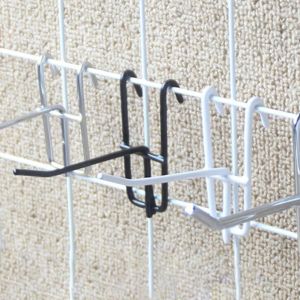 10Pcs Mesh Wall Hook Door Key Hooks Supermarket Shelf Hook Grid Wall Hooks Panel Display Hooks Peg Board Hook Supermarket Iron Hooks for Store Living Room Kitchen Home 10cm 15cm 20cm