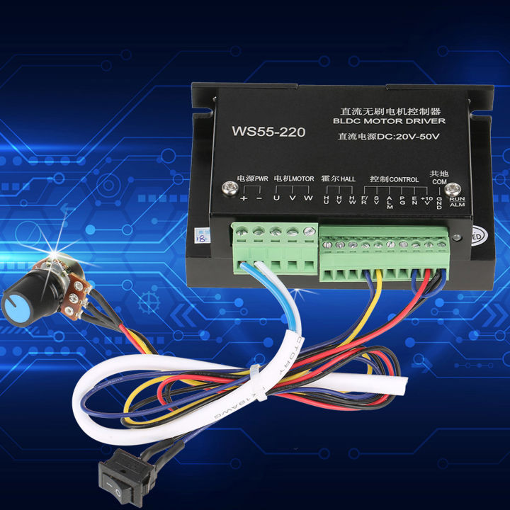 Ws55-180 Motoros Meghajtó 20V-50V Cnc Kefe Nélküli Orsó Bldc