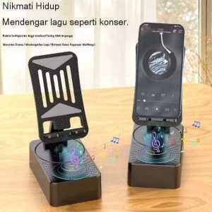 GRATIS ONGKIR Holder Hp Audio Bluetooth 3in1 PowerBank Holder Hp Stand Meja Multifungsi