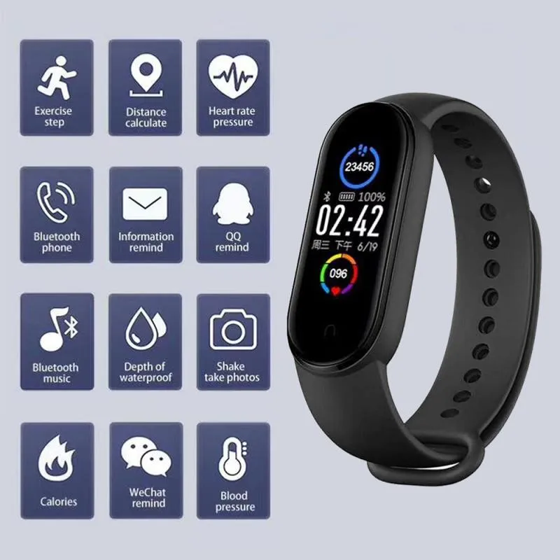 M5 M6 M7 mi band smart bracelet women men smartband heart rate