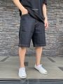 TPPJEANS Short's Street Denim กางเกงยีนส์ขาสั้นสตรีทชาย ทรงขาใหญ่ สีดำยีนส์เข้ม เป้าซิป ทรงสวยผ้าใส่สบาย Size 26-36 รับชำระปลายทาง. 