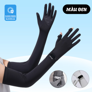 Găng Tay Chống Nắng Siêu Dài Lụa Băng Thoáng Mát Chống Tia UV găng tay kèm ngón tiện lợi mẫu mới 2026