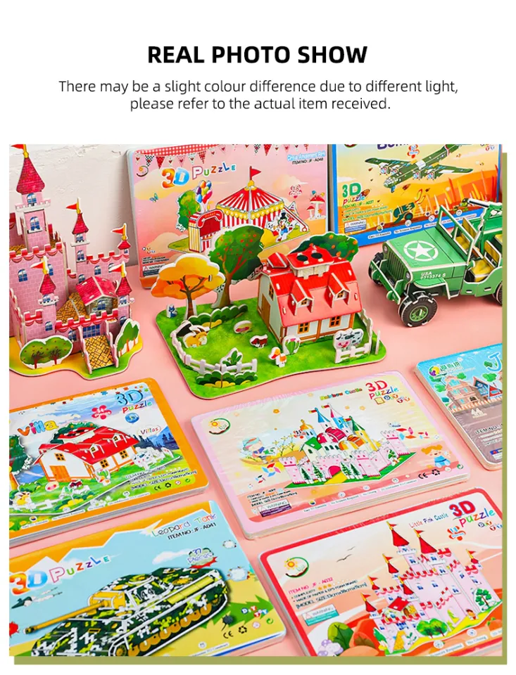 3D Puzzle，Childrens Early Education Learning Toys Jigsaw Puzzle