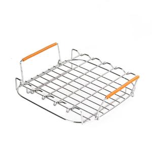 Barbecue Grill Holder Rack Stainless Steel Air Fryer Basket Tray Dehydrator Rack Multipurpose Accessories for Oven Bacon
