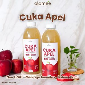 ALAMEE Cuka Apel With Mother 1000ml Apple Cider Vinegar Original Organik Vinega Sari Buah