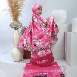 Mukena anak karakter frozen // untuk sholat motif frozen (Tanpa Tas/sajadah) sangat murah