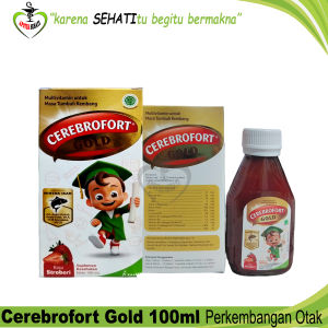 CEREBROFORT GOLD RASA STRAWBERRY 100ml VITAMIN OTAK ANAK