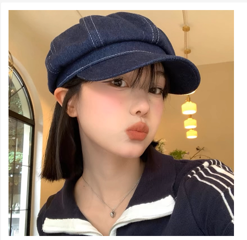 topi baret Topi fashion Gaya jepang dan Korea baru topi wanita S35