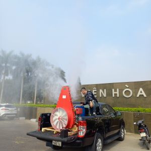 Máy phun thuốc để thùng xe 20 béc tháp gió chạy dầu 12 mã lực điện đề