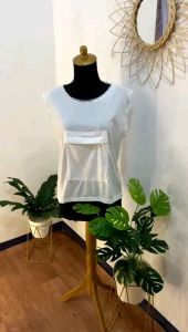 Singlet Tank Top Jumbo Wanita Daleman Gamis Untuk Haji Dan Umroh Saku Depan Renda Ukuran 5XL