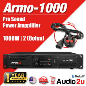 Audio2U Armo Series 2 Channels Pro Sound Power Amplifier With Adapter | Armo-800 800 Watt / Armo-1000 1000 Watt