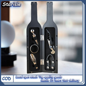 Amart 1 Set 3pcs/5pcs Wine Bottle Opener Set Tool Bottle-Shaped Holder Bottle Corkscrew Gift