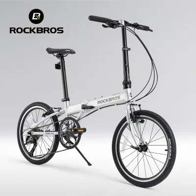 【SG Delivery】ROCKBROS 20 Inch Folding Bike Portable V-brake Foldable Bicycle Shimano 8-speed Aluminum Alloy Frame Lightweight Leisure City Bike