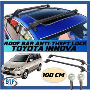 Portable Car Roof Rack Cargo Roof Carrier Luggage Anti Theft Cross Bicycle Roof Bar Kereta 100cm For Toyota Innova 2Pcs