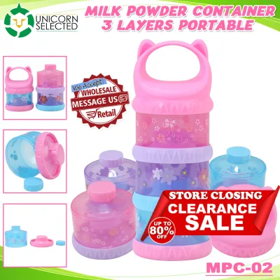 Unicorn Selected MPC-02 Multifunctional 3 Layer Milk Powder Container Food Grade Powder Dispenser Container Baby Milk