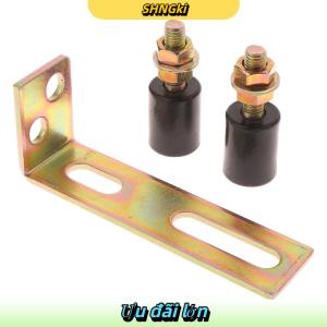 SHNGki 1 Bộ hướng dẫn bánh xe Patio cửa theo dõi hướng dẫn con lăn cửa trượt hướng dẫn con lăn với l-trụ cột Khung điều chỉnh đôi Nylon con lăn