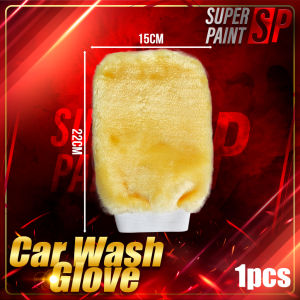 Thick & Wool Car Wash Glove Wash Mitt Towel Fur Wool Coral Velvet Bear Paw Motorcycle Car Exterior Cleaning 羊毛/纤维洗车手套