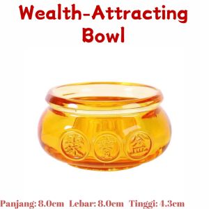 Crystal Treasure Bowl 6/8/9/10/12cm Attract wealth Lucky Bowl 聚宝盆 黃水晶琉璃聚寶盆 家居裝飾風水佈局擺件 客廳聚財风水擺件 開業禮品吉祥物 水晶 七彩琉璃 聚财 家居摆件 黄水晶元宝 招财 元宝 五帝钱 办公室摆件 开业礼品
