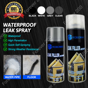 (450ML / 700ML) ROBOMAX Waterproof Spray Multi-function Repair Leaking Semburan Kalis Air Black White Grey Clear Ready Stock Malaysia
