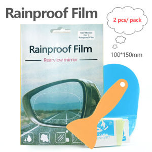 2PCs Rearview mirror rain and anti fog waterproof sticker transparent protective film car sticker car window film oval