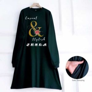 Kaos Wanita Lengan Panjang And Tunik Katun Combed Size S M L XL XXL 3XL Jumbo Baju Cewek Kasual
