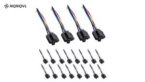 20-Pack - Compatible with Style 12V DC 5-PIN SPDT Interlocking Relay Socket Harness Base with Wires