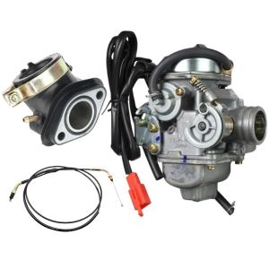 Keihin Carburator For Honda GY6 125CC GY6-125 GY6-150 Motorcycle Carburator PD24J Carb Set 24mm Manifold Gas Cable Made in Japan
