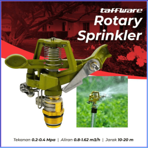PENGIRIMAN CEPAT Taffware Rotate Sprinkler Spray Nozzle Air Irigasi Taman PYK 10 / sprinkler pertanian air berputar 360 penyiram tanaman jarak 50 meter taman / alat siram tanaman otomatis sprinkler berputar taman / kincir air putar petani murah taman