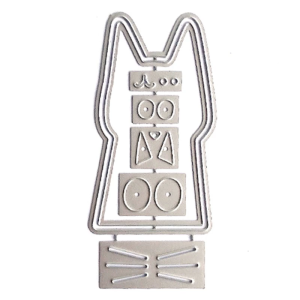 Kitten Cutting Dies Carbon Steel Die Cut Templates Decorative Embossing Paper Die for Card Making Scrapbooking Bookmarks