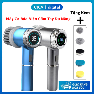 Máy Cọ Rửa Điện Cầm Tay Đa Năng 5in1 Tặng Kèm 5 Đầu Cọ - Bàn Chải Vệ Sinh Nhà Bếp Bồn Rửa Mặt Đánh Bóng Giày - Bảo Hành 12 Tháng
