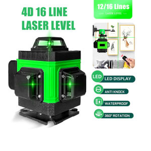 【Free Gift】12 / 16 Line Laser Level Green Light Self-Leveling 360° Rotary Cross 4D Auto Measurement Tool Remote Home Line 激光水平仪