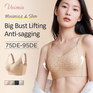 【OFFICIAL】 Anti-sagging Lace Bra Shaping Underwear For Larger Busts Lifting Side Boob Reduction Bra Ultra-Thin Comfortable Fit For Breast Enhancement Invisible Under Clothes