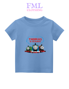 Kaos Anak-Anak Gambar Thomas & Friends Viral (usia 2-10 Tahun) Katun PE