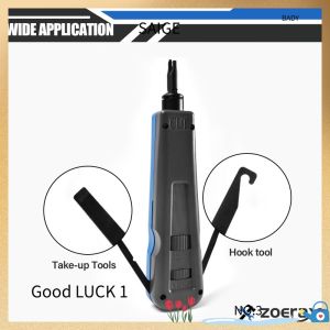 ZOERAX RJ45 Punch Down Tool 110 88 Type Ethernet Impact Tool Double Blade Network Cable Termination Tool RJ45 LAN Cable Installation