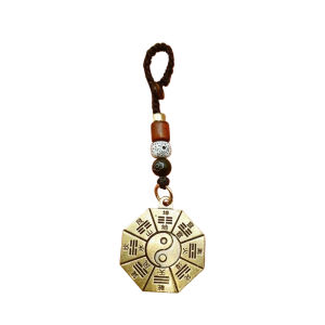 Traditional Chinese Cultural Patterns Brass Pendant Decoration Bring Wealth Ward off Evil Spirits Keychain