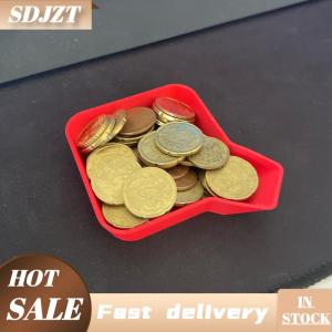 SDJZT 2 4 chiếc khay chip trò chơi đầy màu sắc thành phần trò chơi đứng Khay lưu trữ tiền xu trò chơi khay phân loại nhà lưu trữ nhà di động