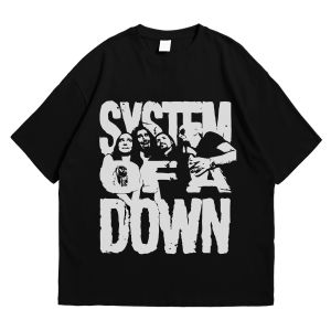 Kaos Band System OF Down Cotton Combed 24s