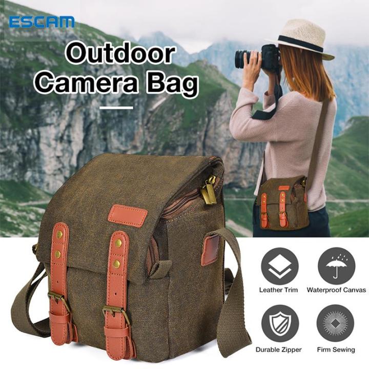 【Ready Stock】ESCAM Dslr Sling Camera Bag Sony A6000 Bag Soft Padded