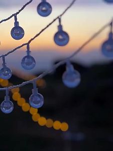Solar Outdoor Camping String Lights with Globe Star Shapes for Tent and Garden Please Check the Selected Variation Size Colour Quantity Compatibility and Package Contents Shown in Product Images Before Ordering