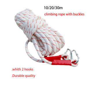High-Quality 14mm Steel Core Safety Rope for Fire Escape Emergency Rescue and Outdoor Activities with Durable Hooks and Hooks
