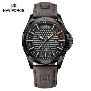 Navi Force Original Jam Tangan Pria Analog Tahan Air Quartz  Movement NF 8023 B/Y/DBN Analog Bisnis Kemewahan Tahan air Bercahaya