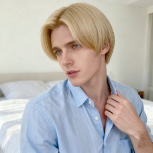 Wig male medium bangs short hair chemical fiber full top headgear wigs Pinduoduo cross-border