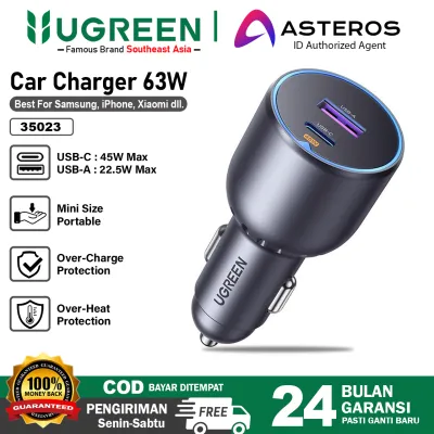 UGREEN Charger Mobil 30W-90W Fast Charging QC3.0 For Samsung iPhone Mi