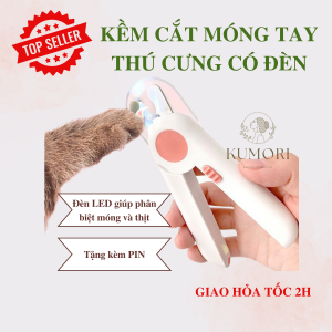 ĐỒ CẮT GIŨA MÓNG CHÓ MÈO CÓ ĐÈN chống cắt phạm vào thịt gây chảy máu kềm bấm móng phụ kiện chăm sóc thú cưng KUMORI STORE