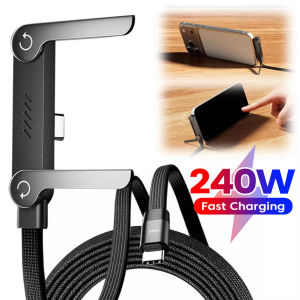 65W Pemegang Telefon Bimbit Kabel Data Pengecasan Pantas Serbaguna Sesuai untuk iPhone15/17 Telefon Bimbit Tablet Permainan Mudah Alih