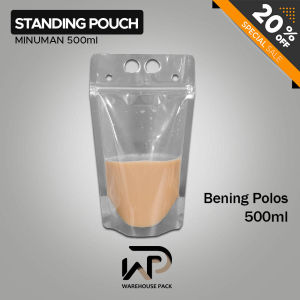 Standing Pouch Minuman 500 ML | Stand Up Drink Bag | Kemasan Minuman | Standing Pouch Drink Pack