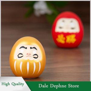 [Dale Dephne] Nhật Bản gốm Daruma búp bê thủ công mỹ nghệ Nhật Bản lấy cảm hứng từ sự giàu có thịnh vượng trang trí nội thất may mắn quyến rũ tài sản trang trí cảnh quan trang trí bàn nhà thu nhỏ quà tặng phụ kiện